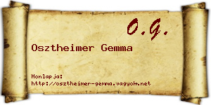Osztheimer Gemma névjegykártya